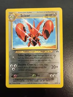 Pokemon TCG Scizor Neo Discovery 29 Unlimited Rare NM - Image 1