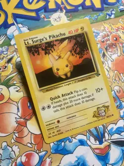 Lt. Surge's Pikachu 84/132 Common Gym Challenge Pokemon TCG - Image 2