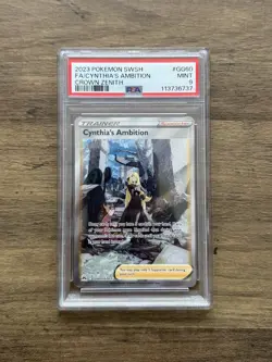 Pokemon TCG Cynthia’s Ambition Crown Zenith GG60/GG70 | PSA 9 - Image 1