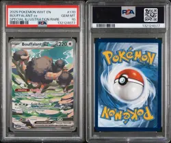 2025 POKEMON WHT EN-WHITE FLARE SPECIAL ILLUSTRATION RARE BOUFFALANT EX PSA 10⭐ - Image 3