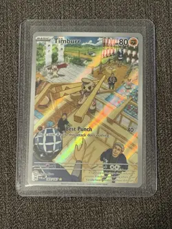 Timburr 183/167 Pokemon Twilight Masquerade SV Illustration Rare Full Art NM - Image 1