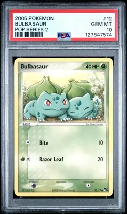 Pokemon Bulbasaur Pop Series 2 2005 Rare PSA 10 GEM MINT - Image 1