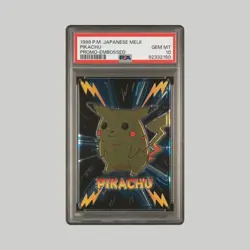 🔥 Pikachu PSA 10 GEM MINT ~ 1999 Pokemon Japanese Meiji Promo Embossed LOW POP - Image 1