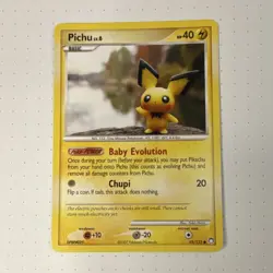 Pokemon Pichu Mysterious Treasures Common Regular 93/123 Basic 40 HP English - Image 1