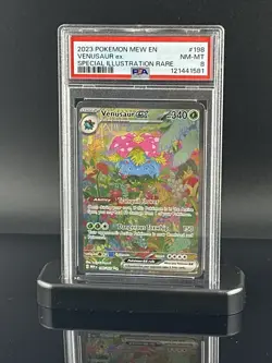 2023 POKEMON MEW EN 151 SPECIAL ILLUSTRATION RARE # 198 VENUSAUR EX PSA 8 - Image 1