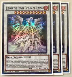 Yugioh! 3x Junora the Power Patron of Tuning BPRO-EN039 Super Rare 1st Ed NM - Image 1