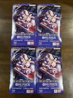 4x One Piece TCG The Azure Sea's Seven Factory Sealed Booster OP-14 EB04 - Image 1