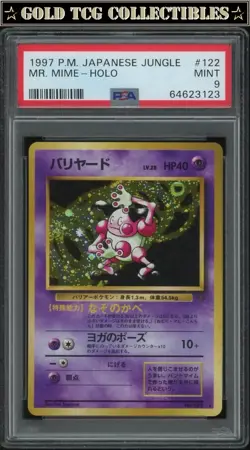 PSA 9 ⭐ Pokemon Mr. Mime Holo 122 Jungle Japanese Card - Image 1
