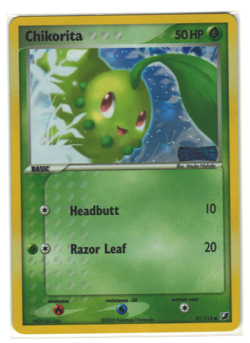 Pokemon Card - Chikorita Unseen Forces 51/115 Common Reverse Holo NM - Image 1