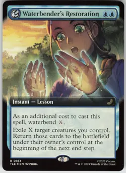 MTG Waterbender's Restoration Extended Art Foil NM Avatar Last Airbender Magic - Image 1