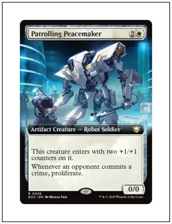 1x Patrolling Peacemaker, Extended Art, Magic the Gathering MTG NM - Image 1