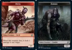 Devil Token // Zombie Token - Foil x1 - Adventures in the Forgotten Realms - NM- - Image 1