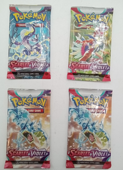 Lot of 4 Pokemon TCG Scarlet & Violet Base Booster Pack SV1 Factory Sealed - Image 1