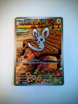 Pokemon Minccino 152/086 SV Black Bolt Illustration Rare Card NM Condition - Image 1