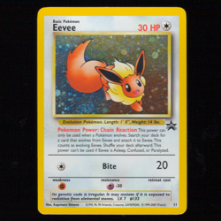 2000 POKEMON BLACK STAR PROMO EEVEE #11 HOLO - AR2 - Image 1