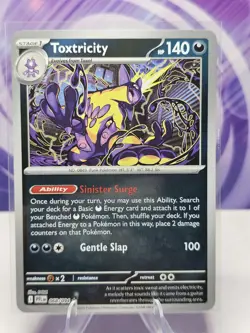 Reverse Holo Toxtricity 068/094 Rare ME02: Phantasmal Flames Pokemon - Image 1