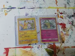 Pokemon TCG Pikachu SM162 & Mimikyu SM163 Black Star Promo Holo NM Swirl - Image 1