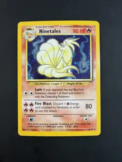 Ninetales Holo Base Set Pokemon 12/102 Rare WOTC English Near Mint - Image 1