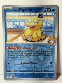Misty's Psyduck Reverse Holo 045/182 SV10: Destined Rivals NM Pokemon Fast Ship - Image 1