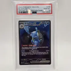 2023 POKEMON MEW EN-151 SPECIAL ILLUSTRATION RARE #200 BLASTOISE EX PSA 10 - Image 1