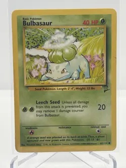 Pokemon Base Set 2 Bulbasaur 67/130 WOTC 1999-2000 Vintage Common LP - Image 1