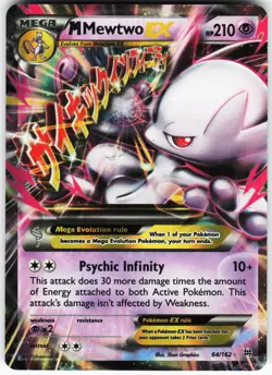 M Mewtwo EX (64) 64/162 Pokemon XY - BREAKthrough Holo Ultra Rare HP - Image 1