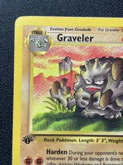 Pokemon Graveler 37/62 1st Edition Fossil Uncommon MP - Image 2