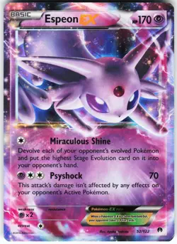 Espeon EX 52/122 Pokemon XY - BREAKpoint Holo Ultra Rare HP - Image 1
