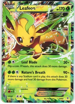 Leafeon EX 10/83 Pokemon Generations Holo Ultra Rare HP/DMG - Image 1