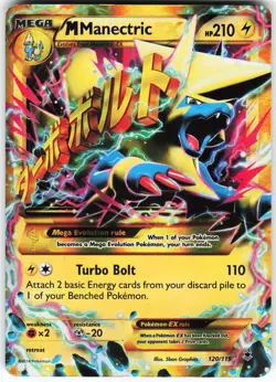M Manectric EX (120 Secret Rare) 120/119 Pokemon XY - Phantom Forces Holo HP - Image 1