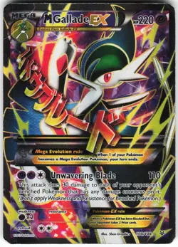 M Gallade EX (Full Art) 100/108 Pokemon XY - Roaring Skies Holo Ultra Rare DMG'D - Image 1