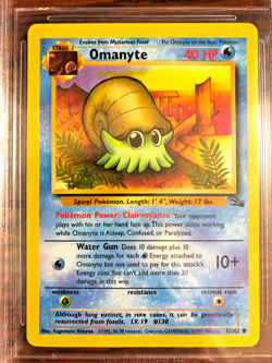 Omanyte Common #52 - BGS NM-MT+ 8.5 - 1999 WOTC Fossil Unlimited - Pokemon TCG - Image 2