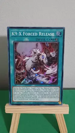 2025 Yugioh TCG K9-X Forced Release JUSH-EN039 Justice Hunters Super Rare - Image 1