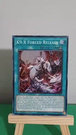 2025 Yugioh TCG K9-X Forced Release JUSH-EN039 Justice Hunters Super Rare - Image 3