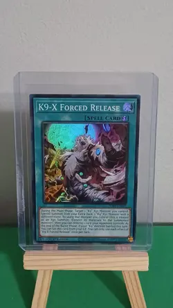 2025 Yugioh TCG K9-X Forced Release JUSH-EN039 Justice Hunters Super Rare - Image 5