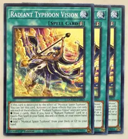 Yugioh! 3x Radiant Typhoon Vision DOOD-EN063 Common 1st Ed NM - Image 1