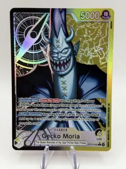 Gecko Moria Leader Alt Art OP14-080 THE AZURE SEA'S SEVEN English One Piece TCG - Image 1