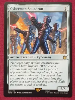 Magic The Gathering DOCTOR WHO CYBERMEN SQUADRON artifact card MTG - Image 1