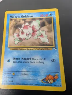 Pokemon Card - Misty's Goldeen Gym Heroes 30/132 Rare - Image 4