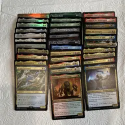 Magic: The Gathering LOTR Legendary Creature Card Lot-Foil, Borderless, 33 Cards - Image 1