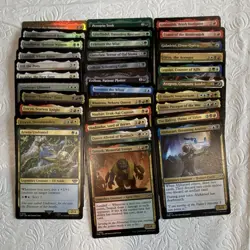 Magic: The Gathering LOTR Legendary Creature Card Lot-Foil, Borderless, 33 Cards - Image 2