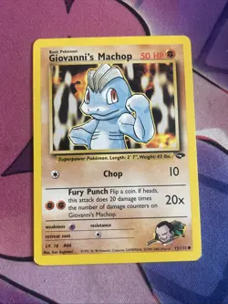Giovanni's Machop 72/132 - Gym Challenge - Pokemon Card - Image 1