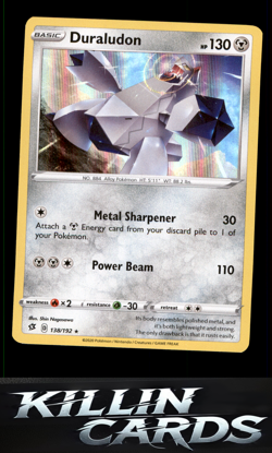 Duraludon 138/192 Pokemon Holo Rare SWSH02: Rebel Clash Card NM - Image 1