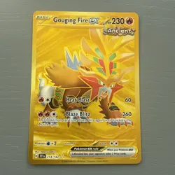 Gouging Fire EX 214/162 Sv05: Temporal Forces Gold Card Near Mint/Mint - Image 1