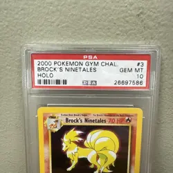 PSA 10 Brock’s Ninetales 3/132 Holo Pokemon Card Gym Challenge - Image 2