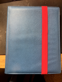 THE DEX BINDER 9 BLUE USED VERY GOOD CONDITION BLUE CARD BINDER - Image 1
