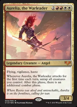 1x Aurelia, the Warleader - Foil Light Play, English From the Vault MTG Magic - Image 1