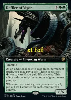 MTG Foil Borderless Dominaria United DMU Defiler of Vigor MINT - Image 1