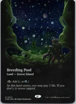 Breeding Pool (Borderless) (Galaxy Foil) 373 Edge of Eternities LP FOIL MTG - Image 1