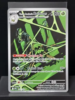 Pokemon Team Rocket's Spidops 187/182 Destined Rivals Illustration Rare Foil NM - Image 2